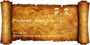 Puchner Kapolcs névjegykártya